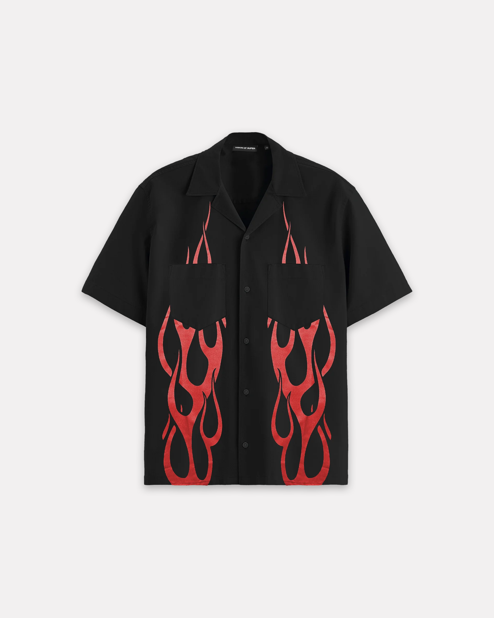 Vision of Super - Red flames shirt nero