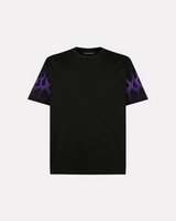 VISION OF SUPER - BLACK TSHIRT WITH PURPLE FLAMES