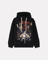 VISION OF SUPER - BLACK HOODIE WITH ROCK SKULL GRAPHIC