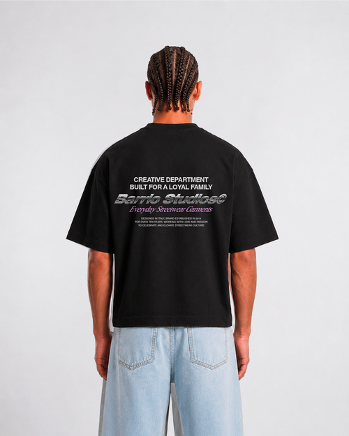 Barrio Studios - Chrome logo boxy tee nero