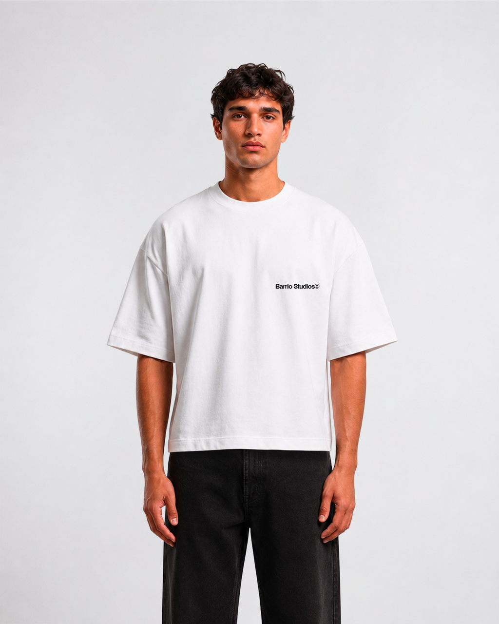Barrio Studios - Ice pop boxy tee bianco