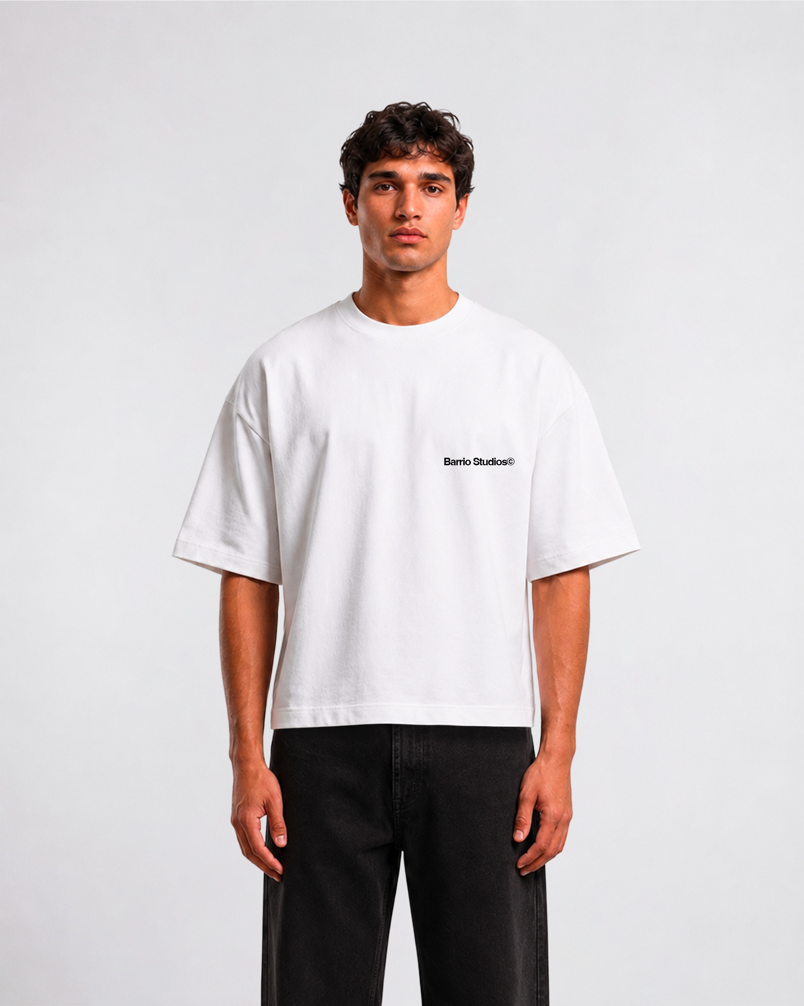 Barrio Studios - Ice pop boxy tee bianco