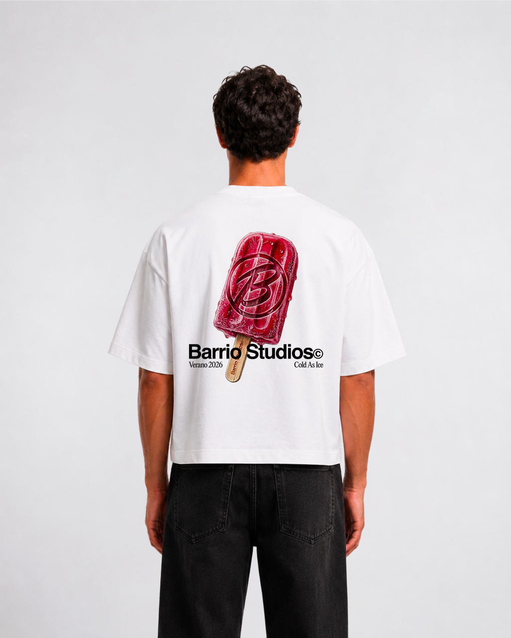 Barrio Studios - Ice pop boxy tee bianco