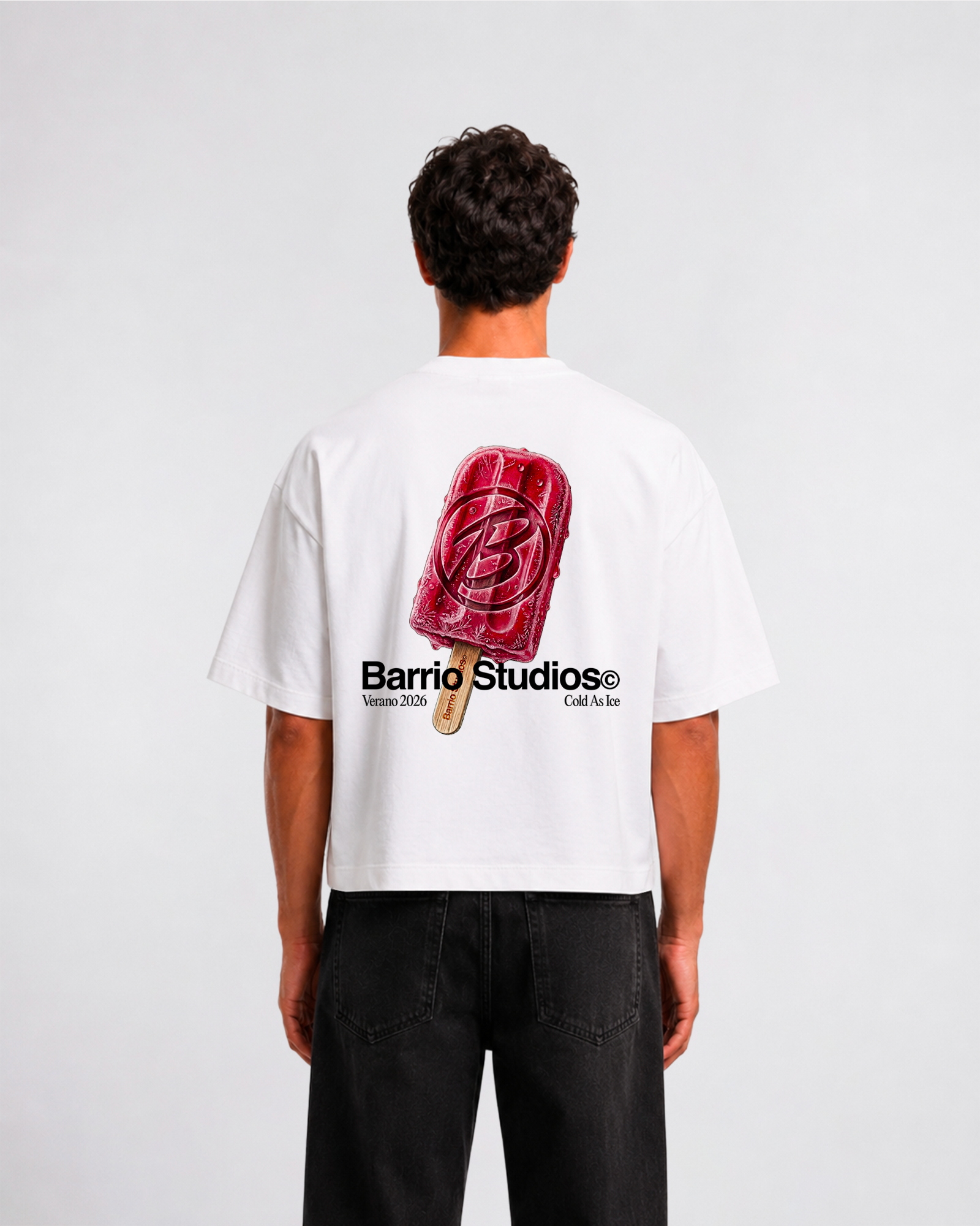 Barrio Studios - Ice pop boxy tee bianco