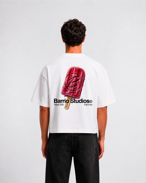Barrio Studios - Ice pop boxy tee bianco