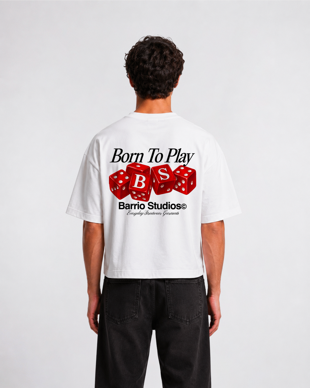 Barrio Studios - Dices boxy tee bianco