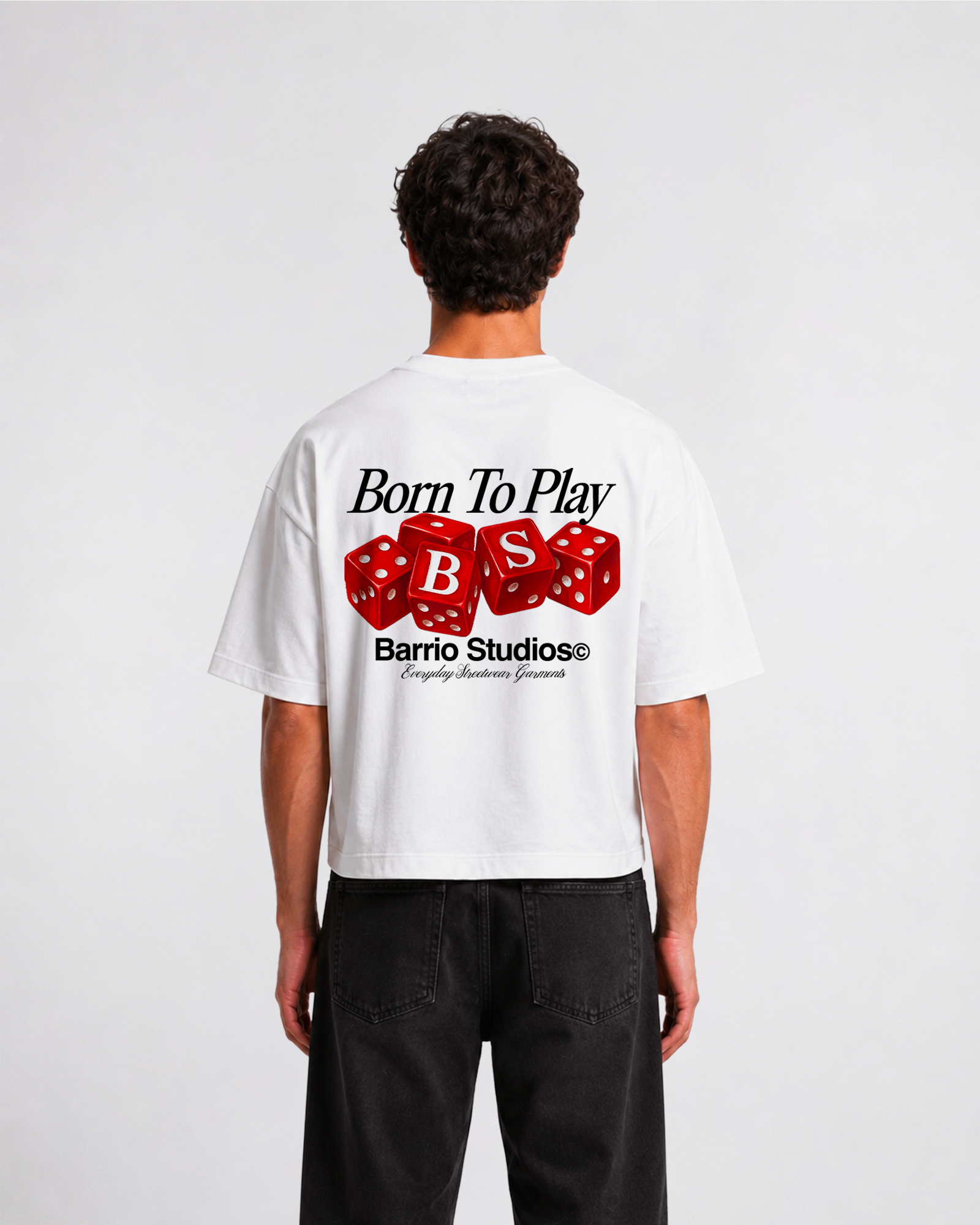 Barrio Studios - Dices boxy tee bianco