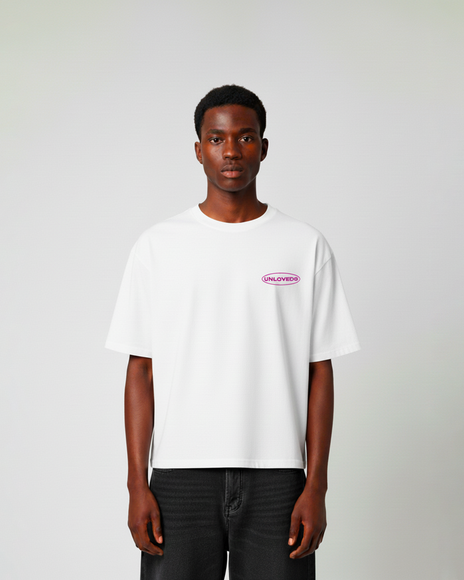 UNLOVED - BROKEN HEART BOXY TEE BIANCA