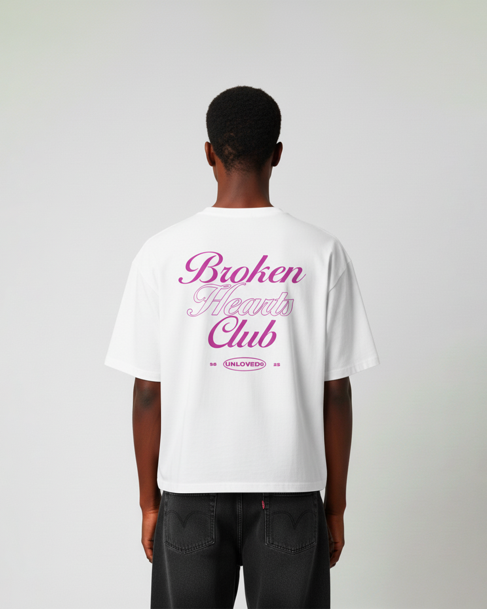 UNLOVED - BROKEN HEART BOXY TEE BIANCA