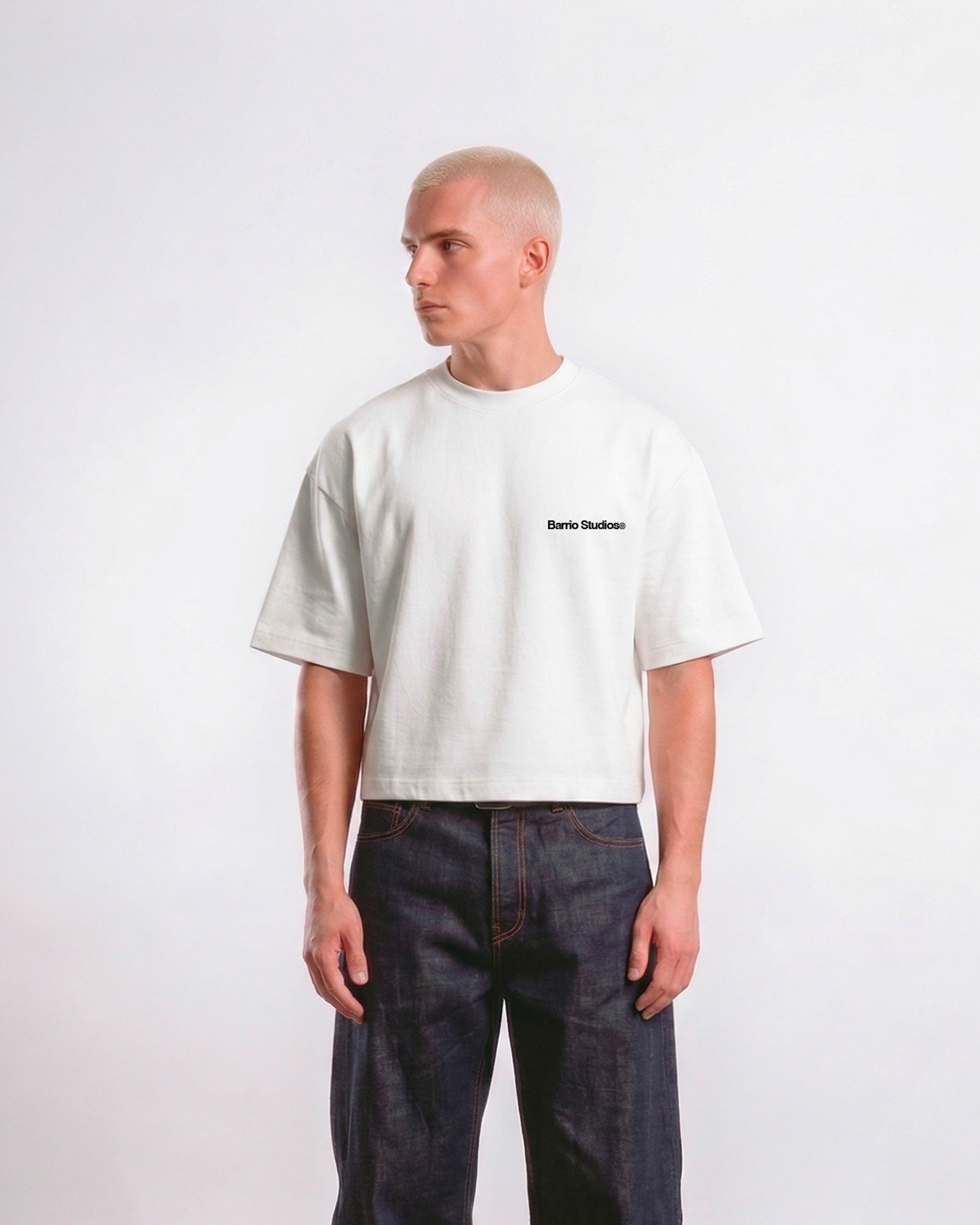 Barrio Studios - Ice pop boxy tee bianco