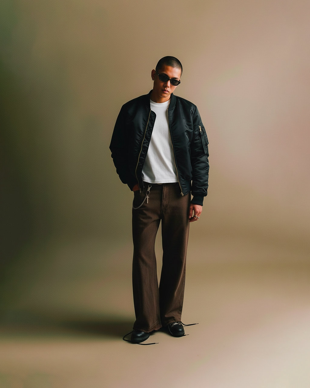 ALPHA INDUSTRIES UV - BASE FLIGHT JACKET BLACK