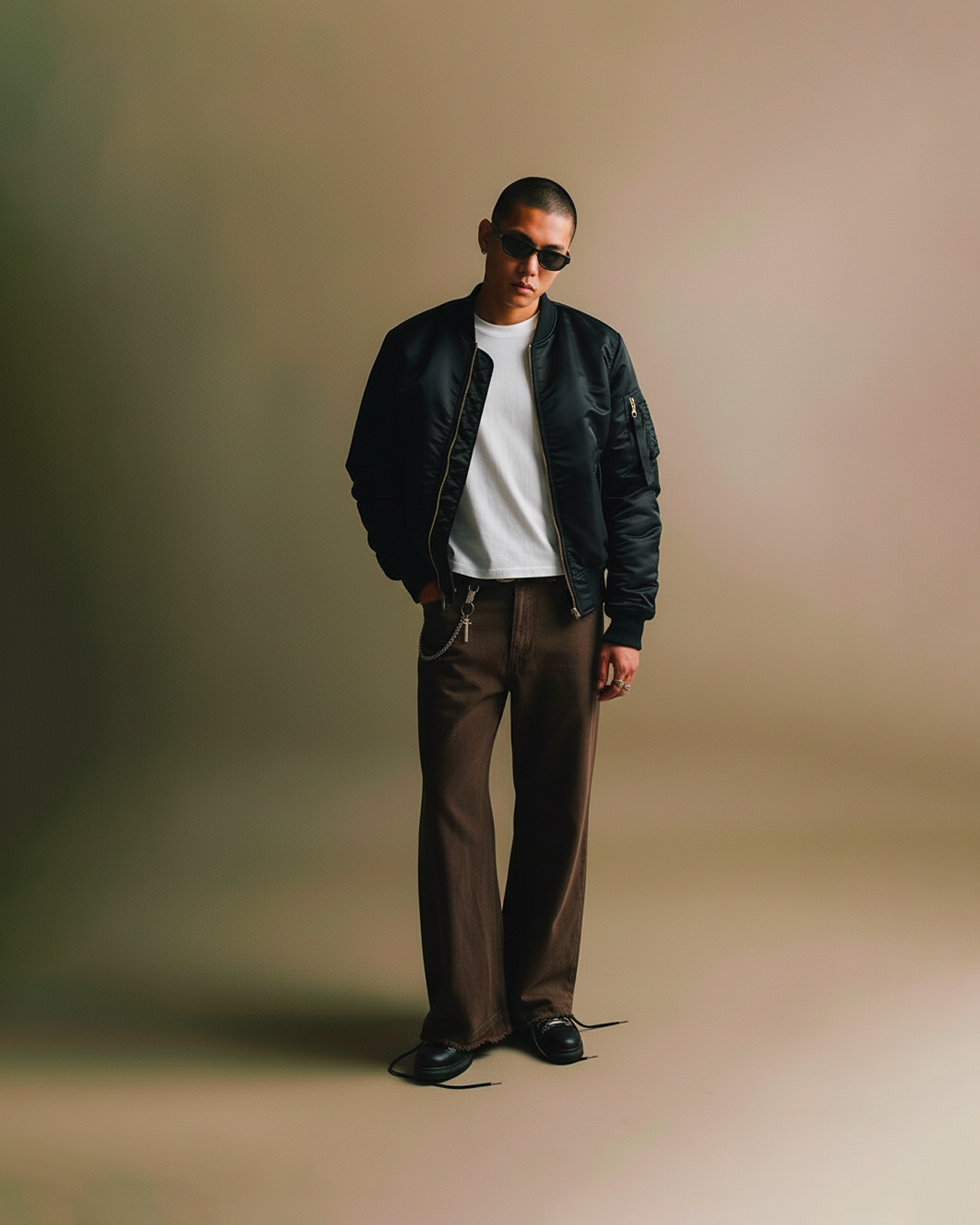 ALPHA INDUSTRIES UV - BASE FLIGHT JACKET BLACK