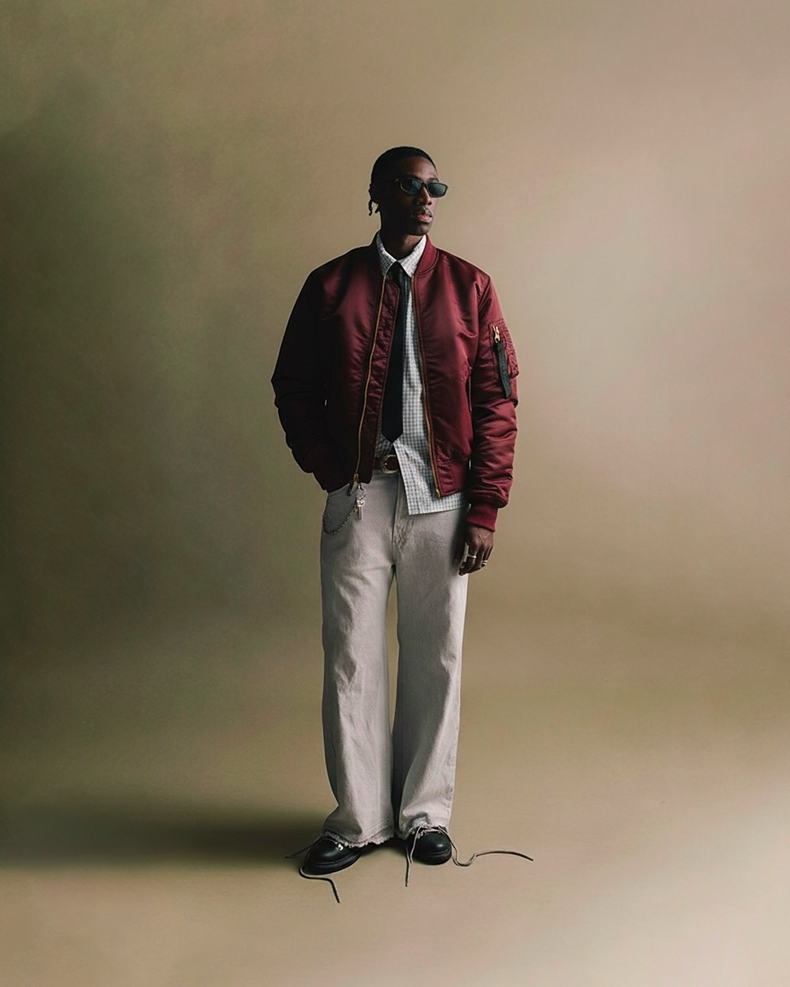 ALPHA INDUSTRIES UV - BASE FLIGHT JACKET DARK CHERRY