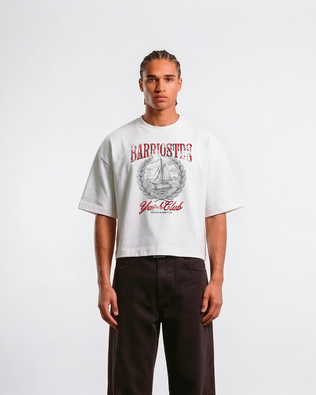 Barrio Studios - Yatch boxy tee bianco