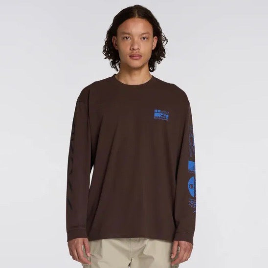 Edwin - Edge of abyss longsleeve marrone