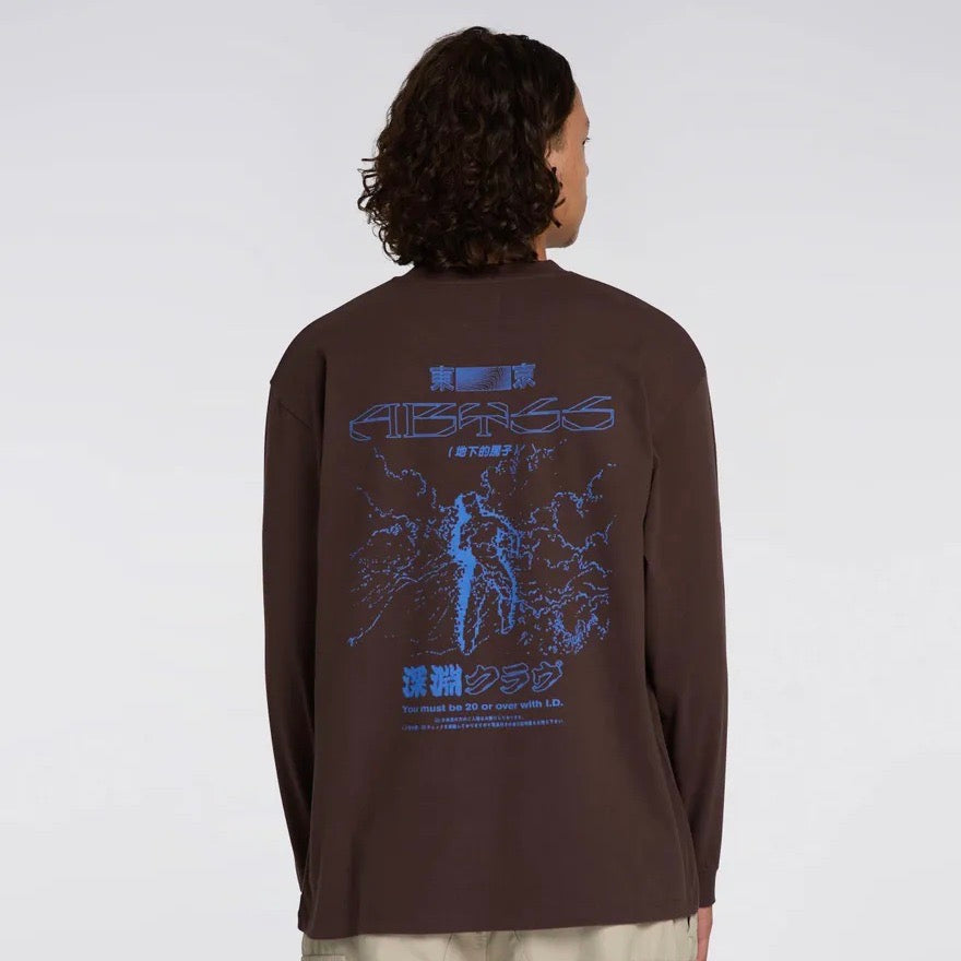 Edwin - Edge of abyss longsleeve marrone