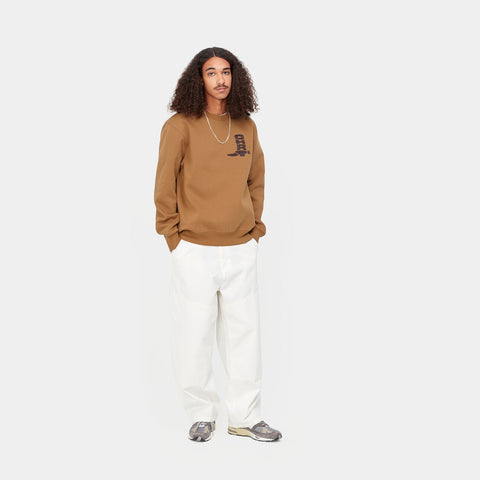 CARHARTT WIP - CREWNECK BOOT SWEAT MARRONE