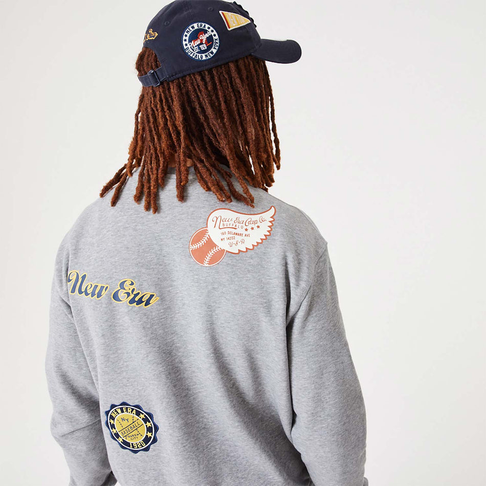 NEW ERA - HERITAGE CREWNECK GRIGIO