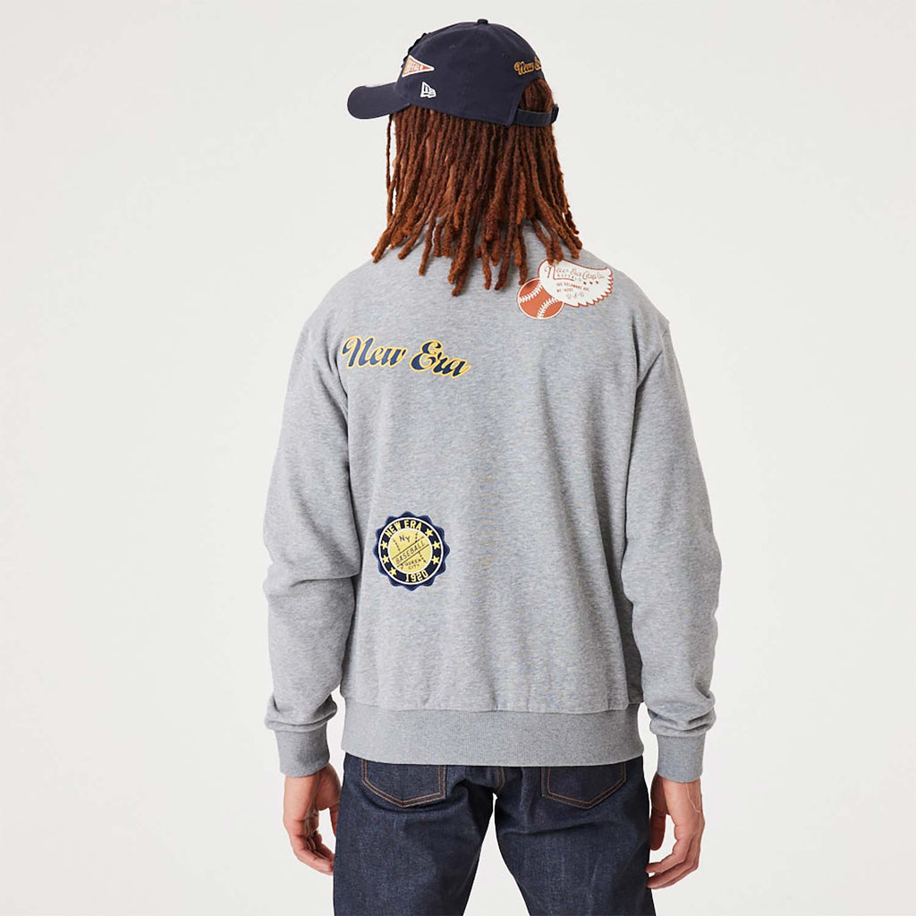 NEW ERA - HERITAGE CREWNECK GRIGIO